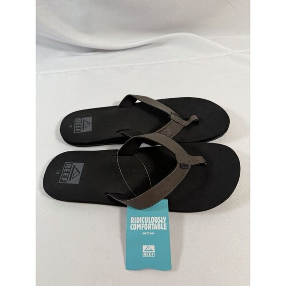 Leather Men’s Reef Sandals/flip Flops. Size 14 - Picture 2 of 5
